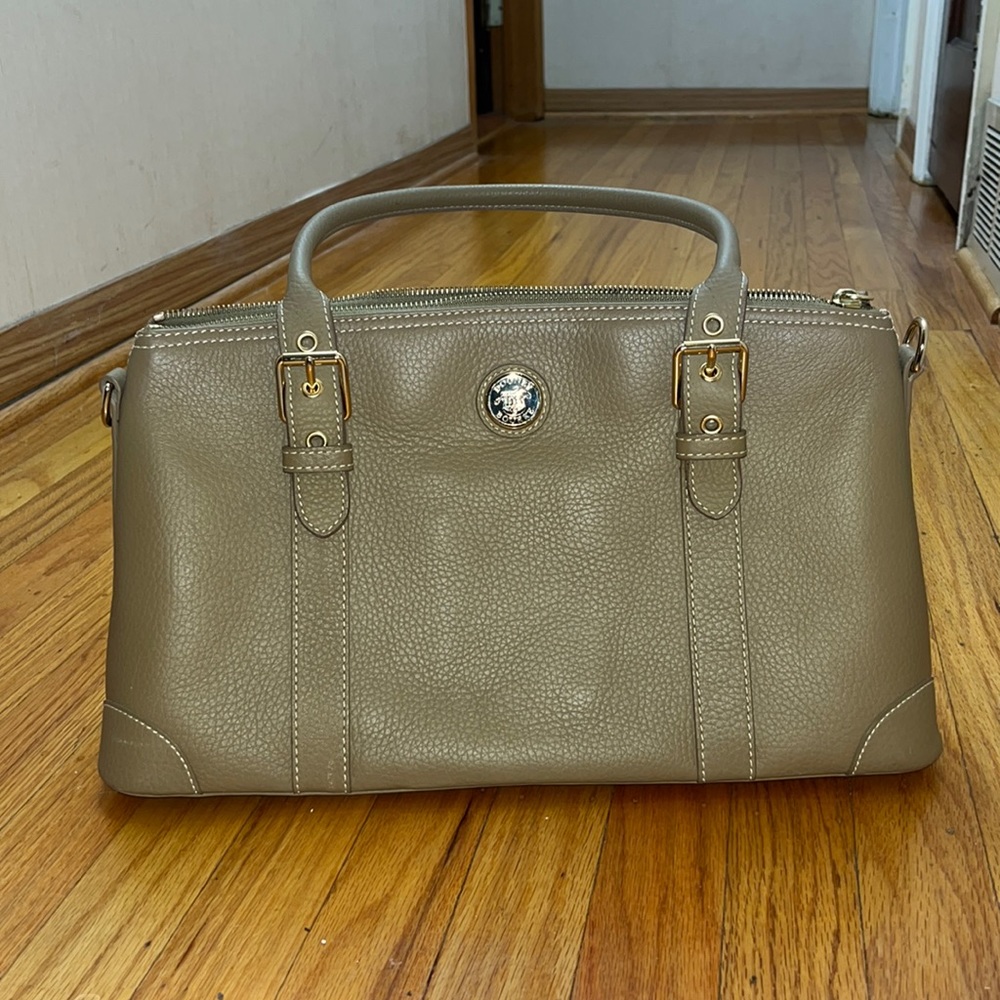 Dooney & Bourke Large Domed Satchel, Leather, Tan